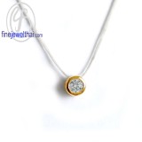 จี้เพชร จี้ทองสีชมพู จี้พิ้งค์โกลด์ เพชรแท้ พิ้งค์โกลด์แท้  P1100DPG